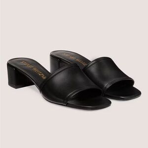 Stuart Weitzman Cayman 35 Block Slides in Black
